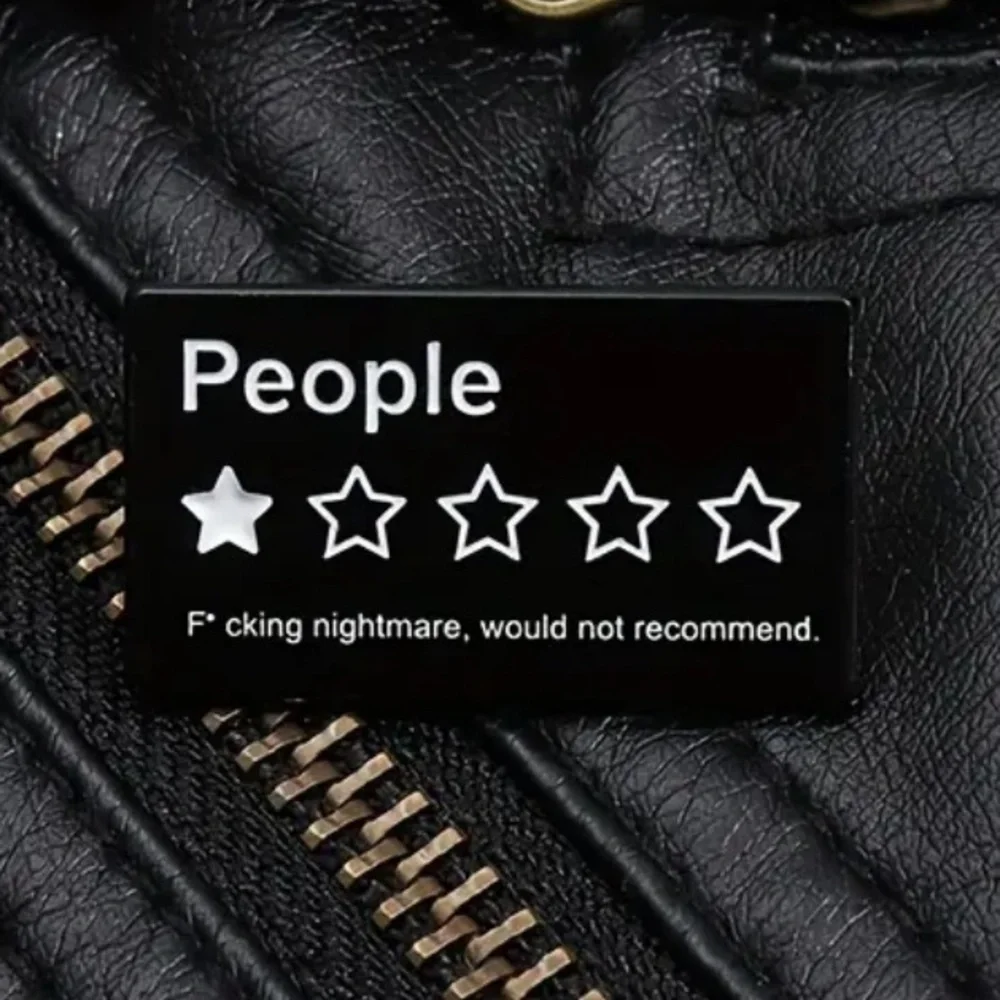 3/$25 Rectangle Unisex Pin Giving People a 1 out of 5 Star Rating